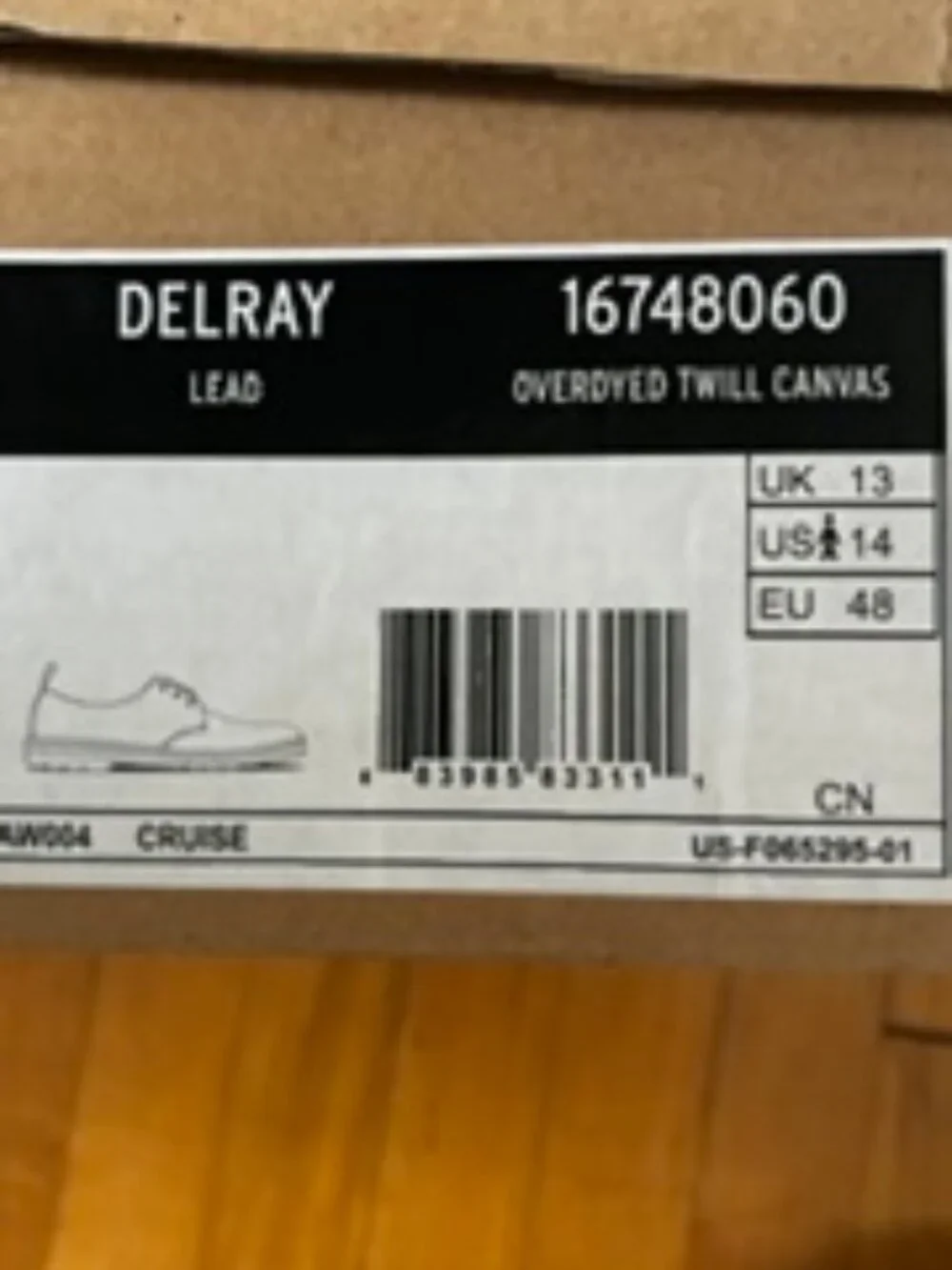 Dr. Marten Delray 3-Eyelet Shoe, Flexible Bounce Soles, Gray canvas, size 14